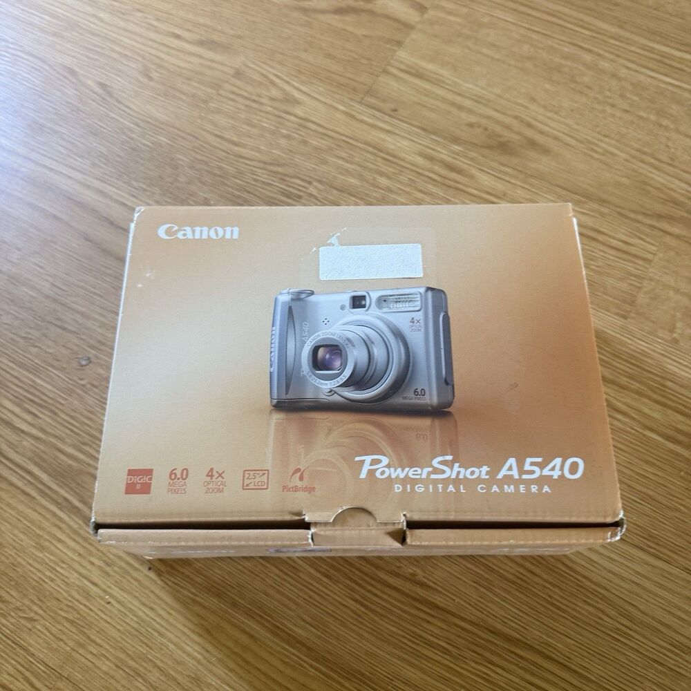 Canon PowerShot A540 6.0 MP Digital Camera In Box + SD Card Cords Tested Working - Picture 2 of 10